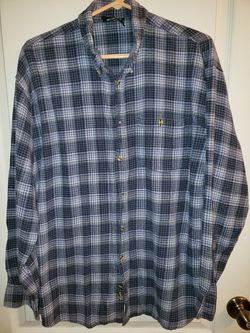 Men's Blue Plaid Shirt