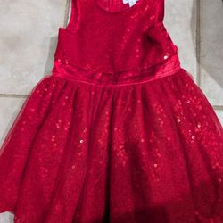 Cat and Jack Red Sequin Dress Toddler Size 3