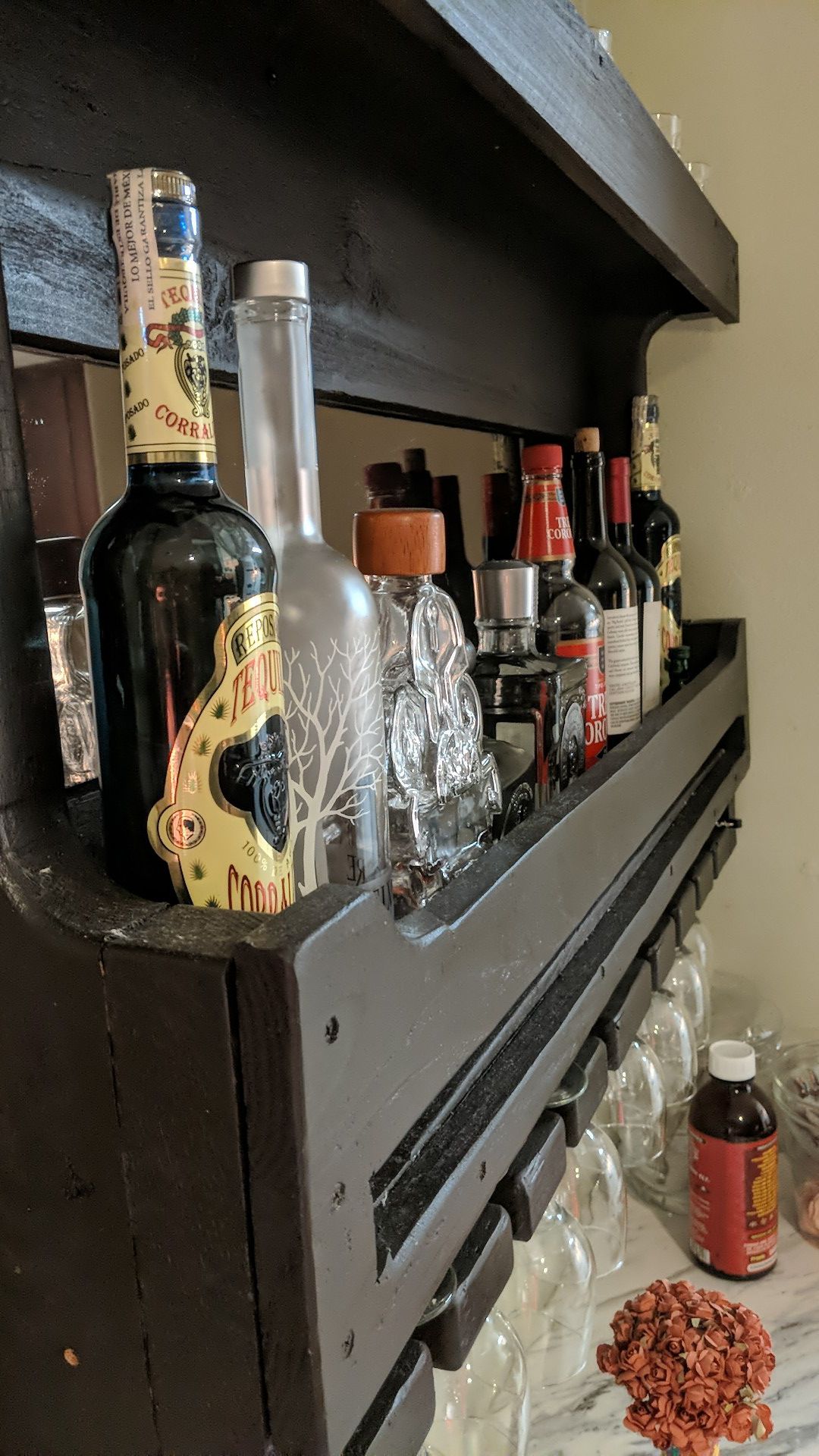 Wine, liquor, glass holder