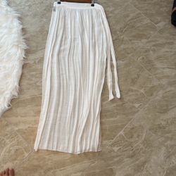 White Gauze Skirt Cover Up