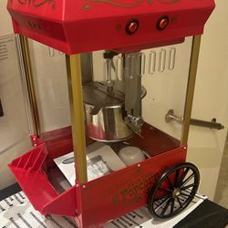 Old Fashioned Popcorn Popper And Metal Projector 
