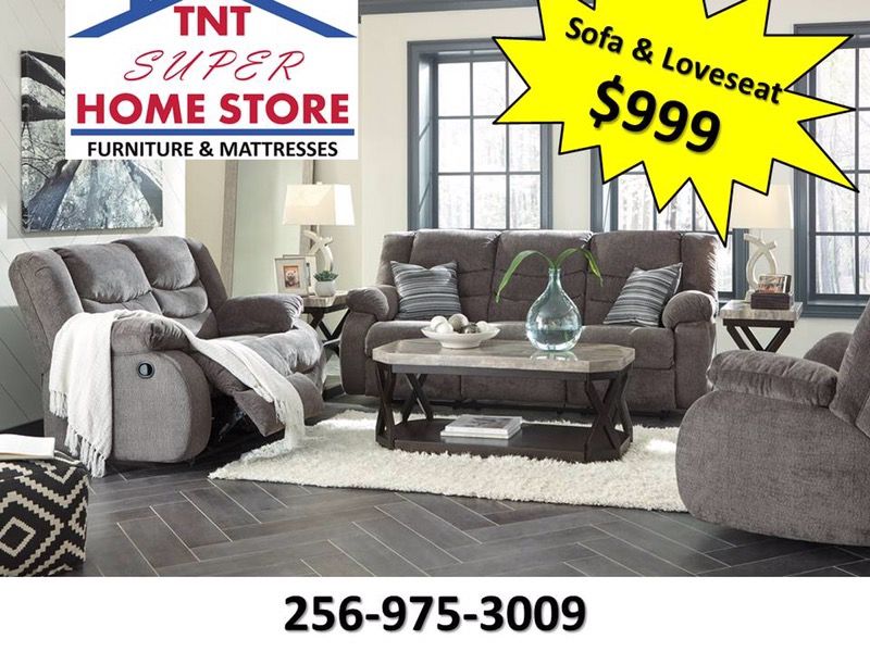NEW Ashley Furniture Reclining Sofa & Love Set
