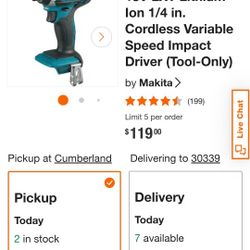 Makita Impact 18v 