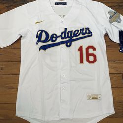 White gold and blue Los Angeles dodgers 2026 championship Smith jersey s-3XL