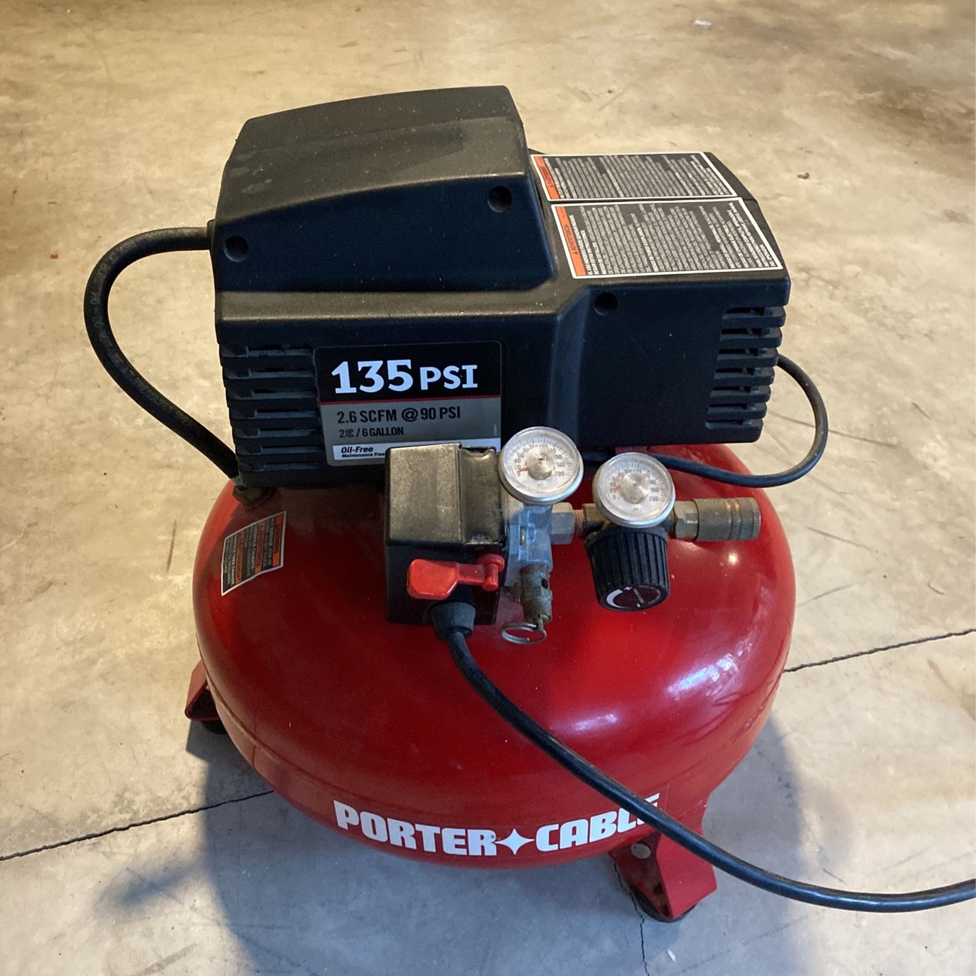 Air Compressor Porter Cable 135psi