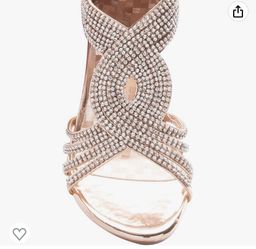 Heels Rose Gold Rhinestone Size 10