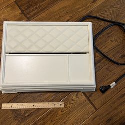 Antique White Charging Center With Grounded, Protected Internal Power Bar 