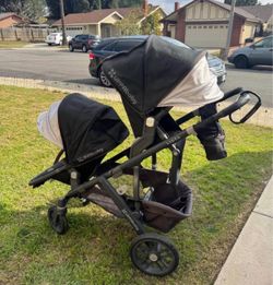 masa car seat UPPAbaby Vista Double Stroller and car seat