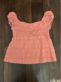 Cute Trendy Red Babydoll Top