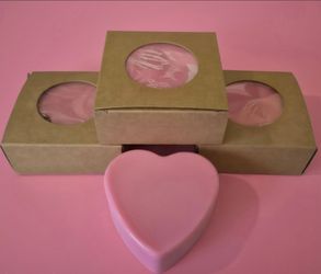 Heart Shaped (Qty 6) - Berry Homemade Soap