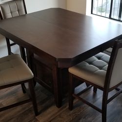 36” Tall table & 4 Chairs