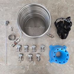 LIKE NEW Premium 304 Stainless Homebrew Upgrade Kit – HERMS Coil, 20" False Bottom, Camlocks + Carboy Gear Included!