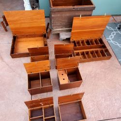RARE Antique U.S. Military Navy Campaign "Puzzle Box" Officer Chest