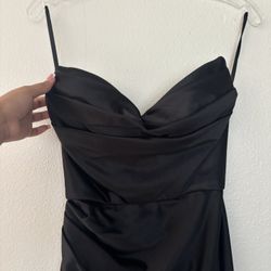 Black silk dress