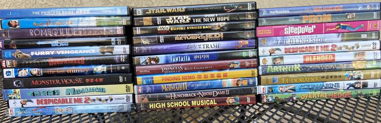 50+ DVDs Family & Disney Titles Foreign Made Excellent Condition