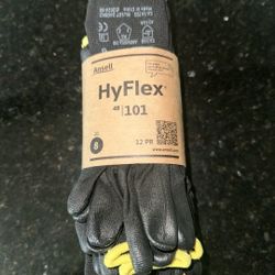 Hyflex 48-101 Sensilite Gloves, Size 8 Black, Pack of 12