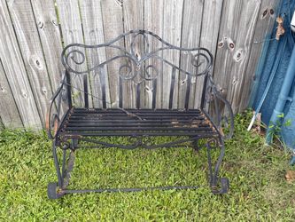 Wrought iron bench