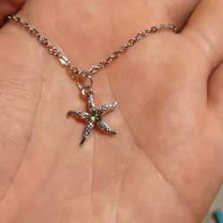 starfish green sapphire necklace 