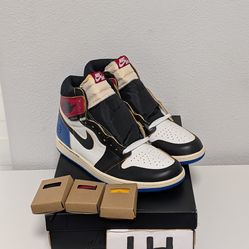 Nike Jordan 1 x fragment x union la variety red sport royal  11