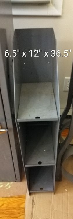 Narrow Steel Shelf Unit – 6.5" x 12" x 36.5" $100