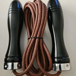 Fitness Gear 9ft 1lb Leather Speed Jump Rope For Cardio Endurance New Free Ship