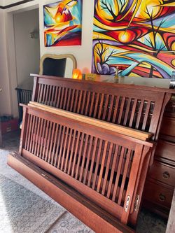 Wooden bed frame! Queen