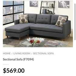 Gray Sectional Sofa 