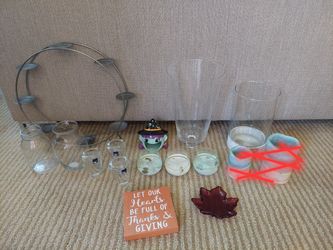 Vases, Candles, Halloween, Fall Decorations 