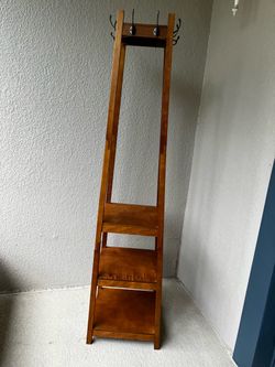 Coat Rack Shelf with Hooks