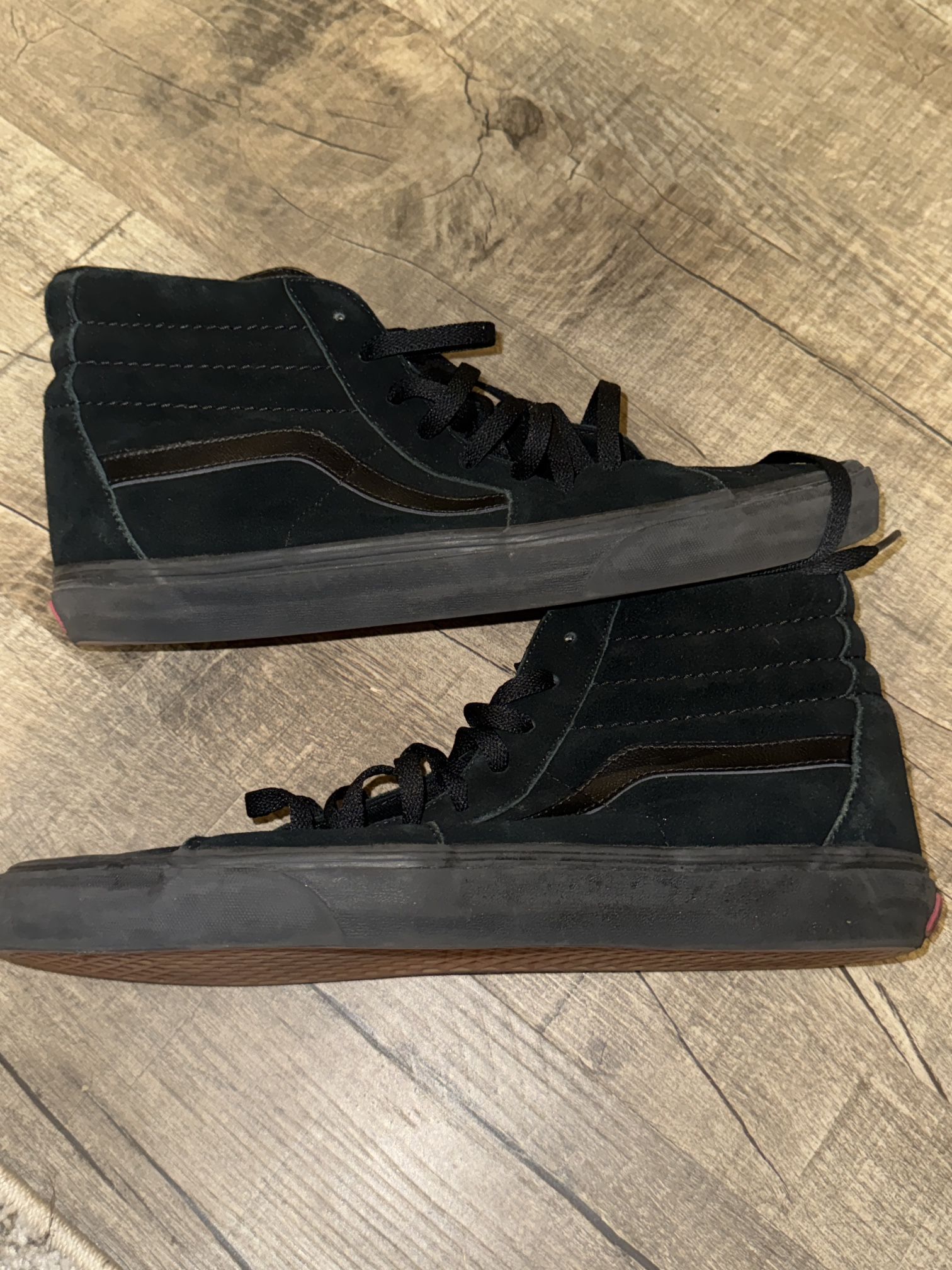VANS Sk8- Hi All Black Canvas Mens sz 13