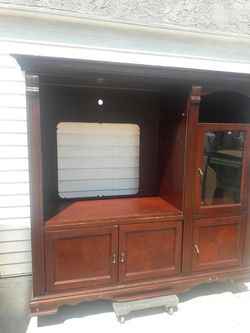 Cherry wood TV stand
