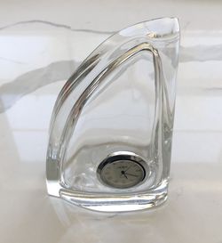 1996 Vintage Nautica Cologne Promotional Glass Sail Clock