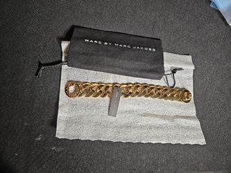Marc By Marc Jacobs Goldtone Katie Logo Link Bracelet - with dustbag