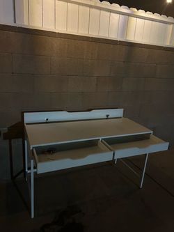 White IKEA Desk