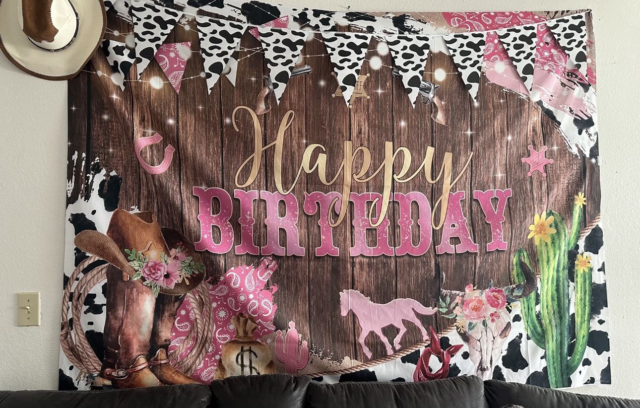 Cowgirl Birthday Banner