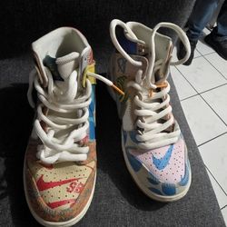 Nike Sb Dunk High x Thomas Campbell What The 2017