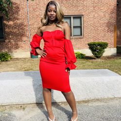 Off The Shoulder RED dress 