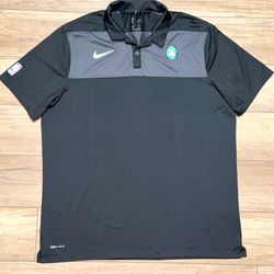 Nike Dri Fit Boston Celtics NBA Moisture Wicking Performance Polo Shirt Mens XL