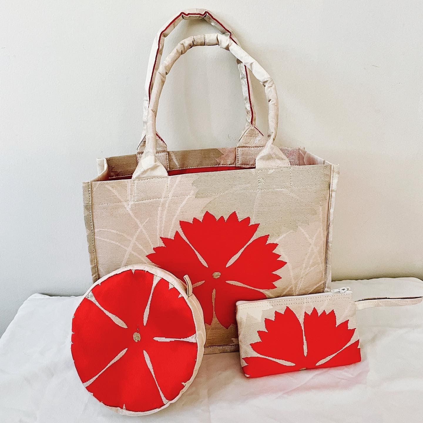 One Of A Kind!! Kimono Tote Bag Hand Made In Japan