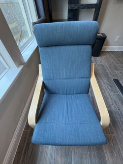 Armchair, birch veneer/Hillard dark green