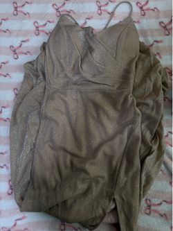 Pinkish tan formal dress