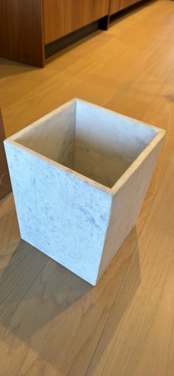 Solid Marble Wastebasket