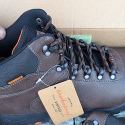 New In Box Hiking / Work Boots Size 12 Jason Brown & Black Boot Pair Shoes Men's