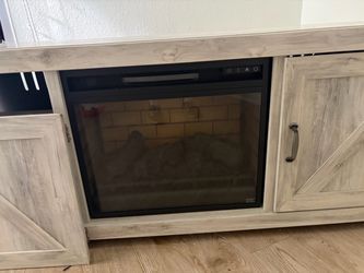 Tv stand with fireplace