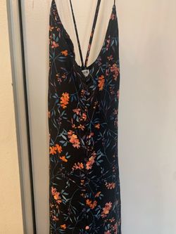 Floral maxi dress, long and XS
