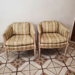2 Antique Barrelback Chairs 