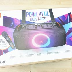 JBL PartyBox Bluetooth Speaker + JBL Wireless Microphone Karaoke 