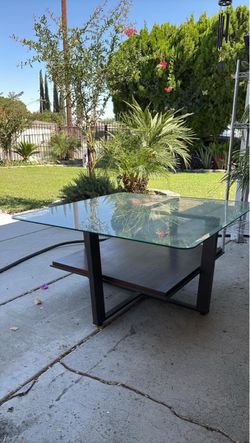 Glass coffee table