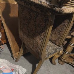 Solid wood table with chairs