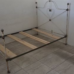 Full Size Antique Bed, Sturdy Iron